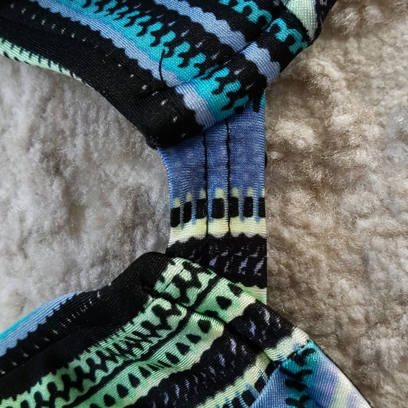 The Swimsuit Fit System Striped Underwire Bikini Top Large - Picture 4 of 11